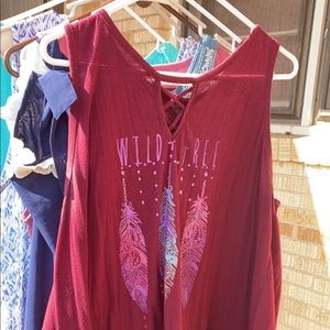 Red tank top